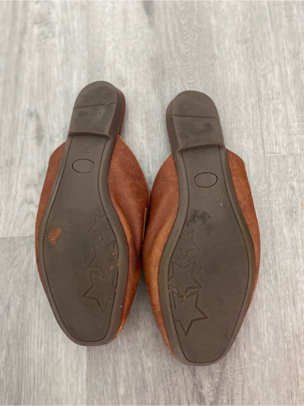 Enzo Tesoti Brown leather flat mule size 9 - Picture 4 of 5